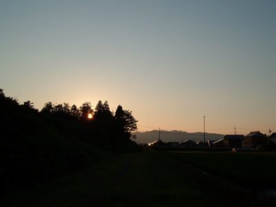散歩中の夕日の風景 - 富士フィルム FinePix A330